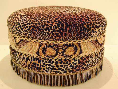 Vintage pouffe, Versace, 1980`s ca, Italian